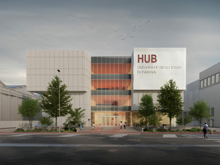 rendering dell'hub di ingegneria a padova