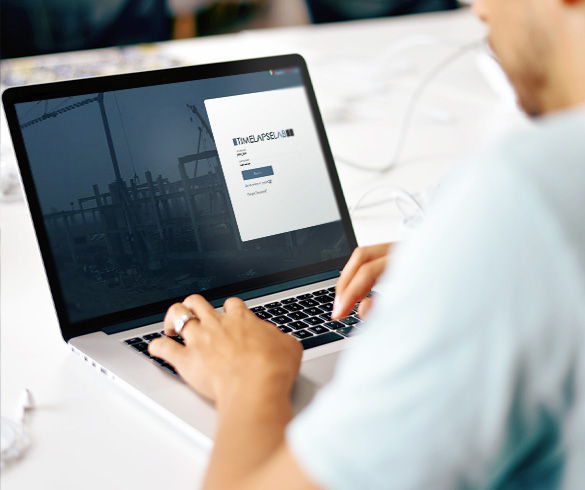 computer showing the timelapselab login page