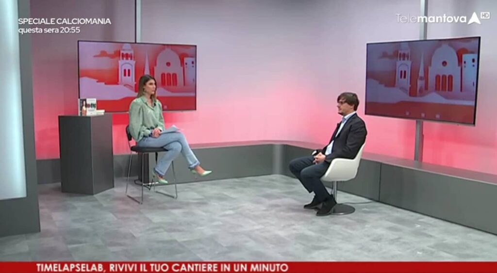 Intervista a TeleMantova. Damiano Bauce e l'intervistatrice