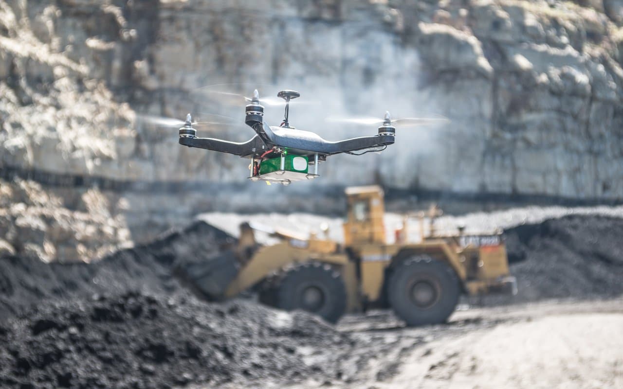 drone flying on a restricted area