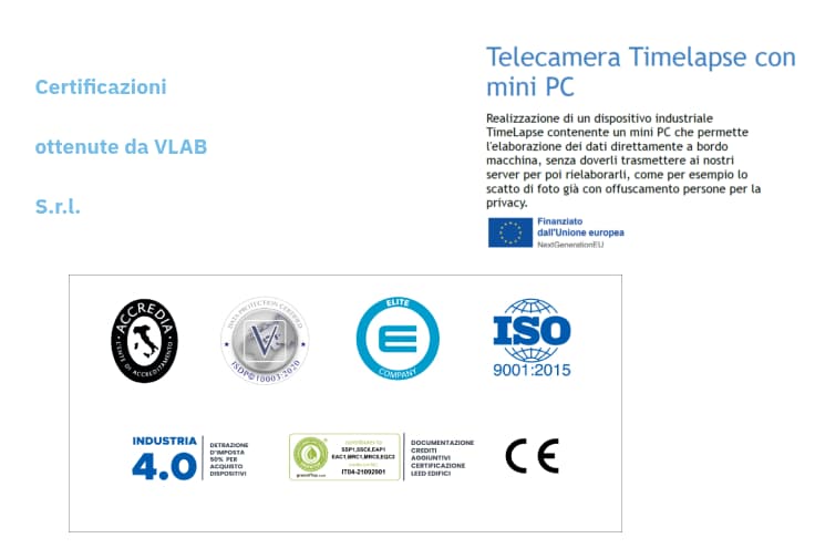 Certificazione timelapselab